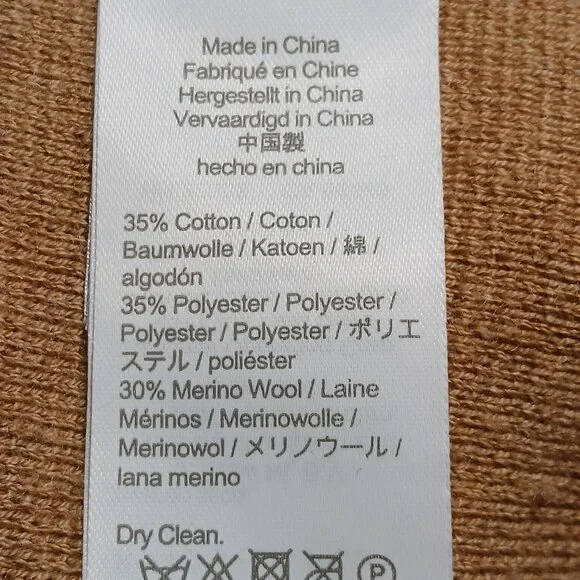 J. CREW Merino Wool Schoolboy Cardigan Camel Cardigan EUC - Picture 8 of 10